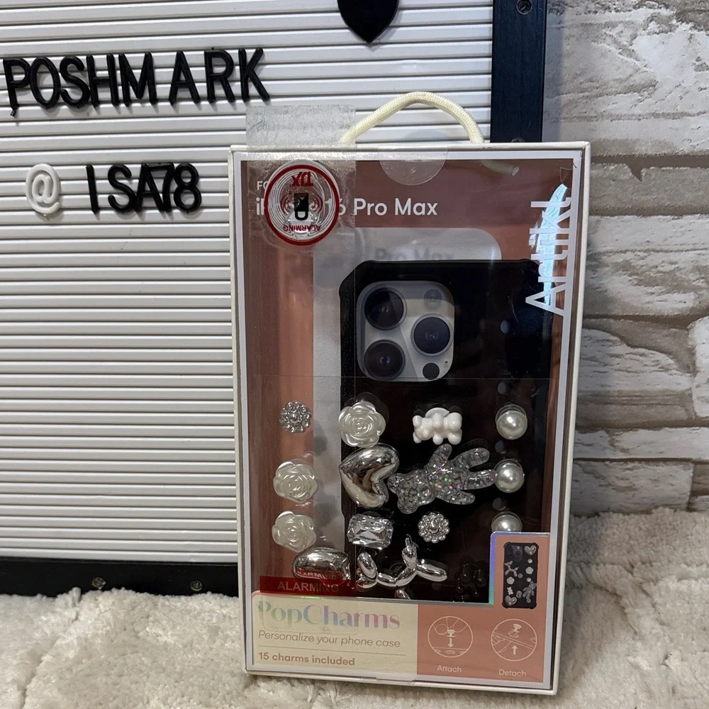 ARTIKL iPhone 16 Pro Max Case with Charms - Black